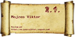 Mojzes Viktor névjegykártya