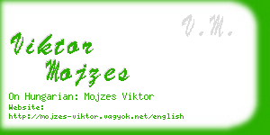 viktor mojzes business card